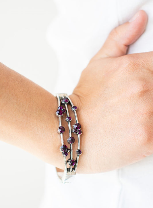 Cosmic Candescence Purple Hinge Bracelet