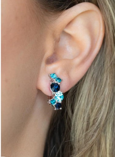 Cosmic Celebration Blue Clip-On Earrings