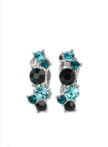 Cosmic Celebration Blue Clip-On Earrings