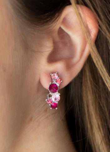 Cosmic Celebration Pink Clip-On Earrings