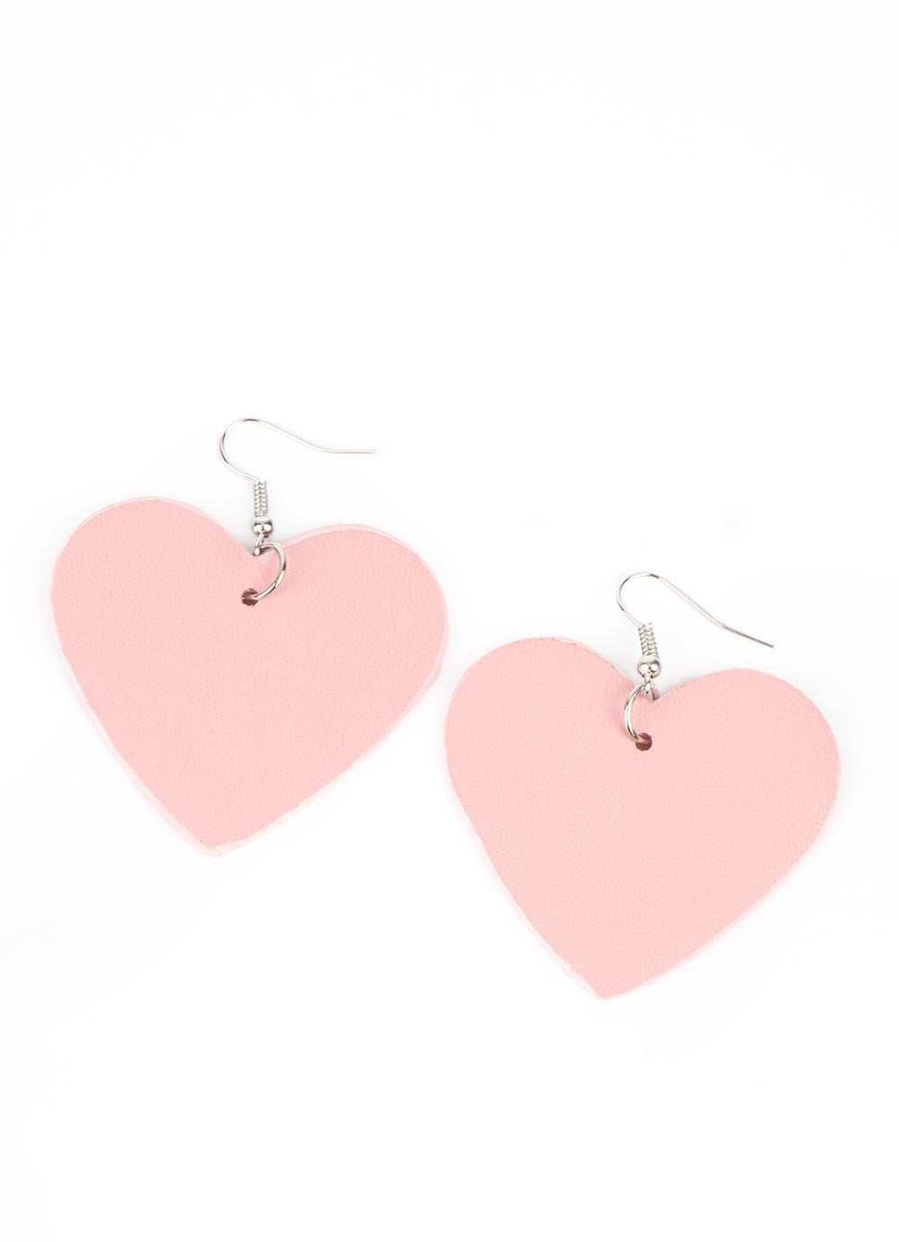 Country Crush Pink Leather Earrings