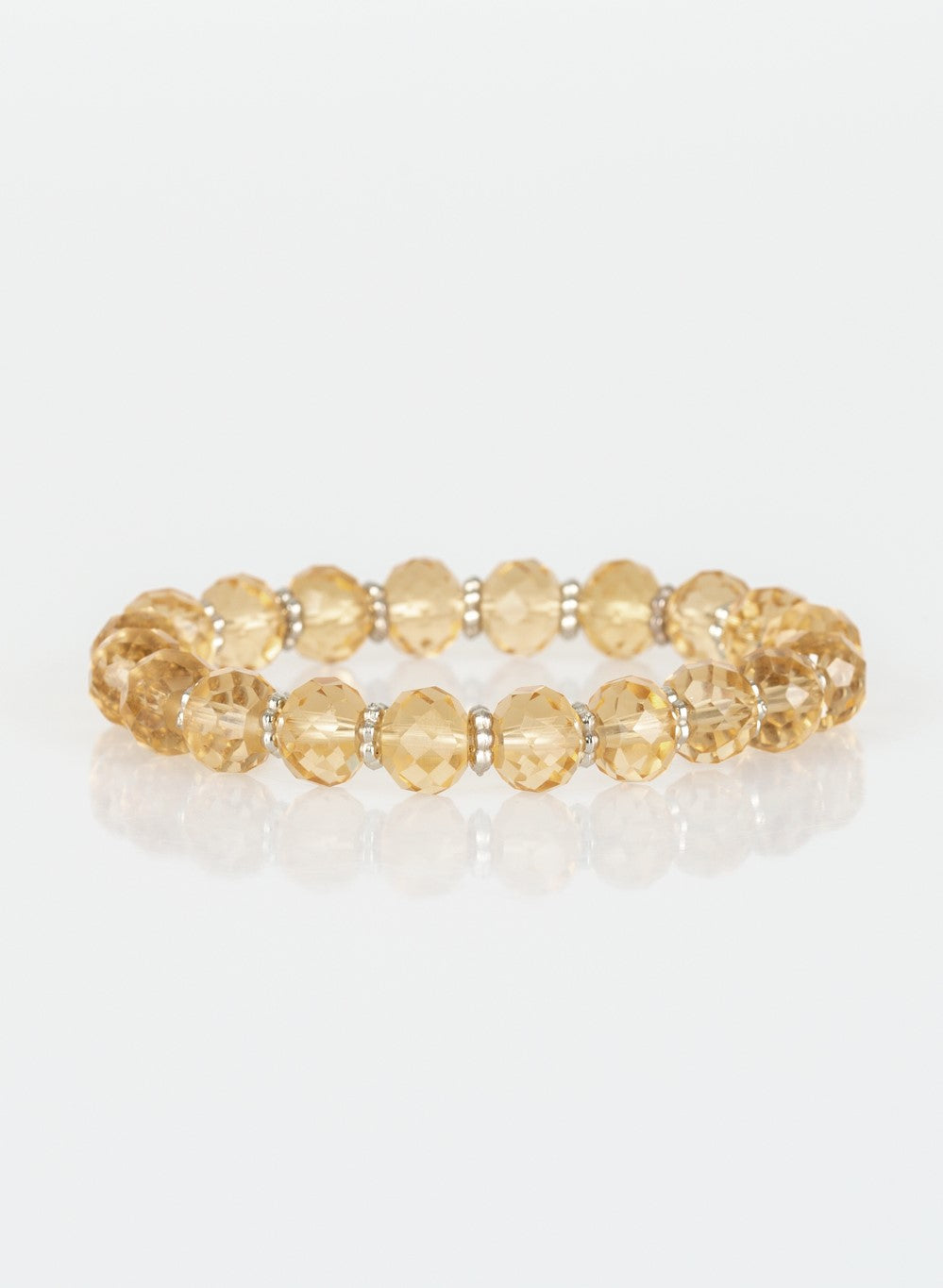 Crystal Candelabras Gold Stretch Bracelet