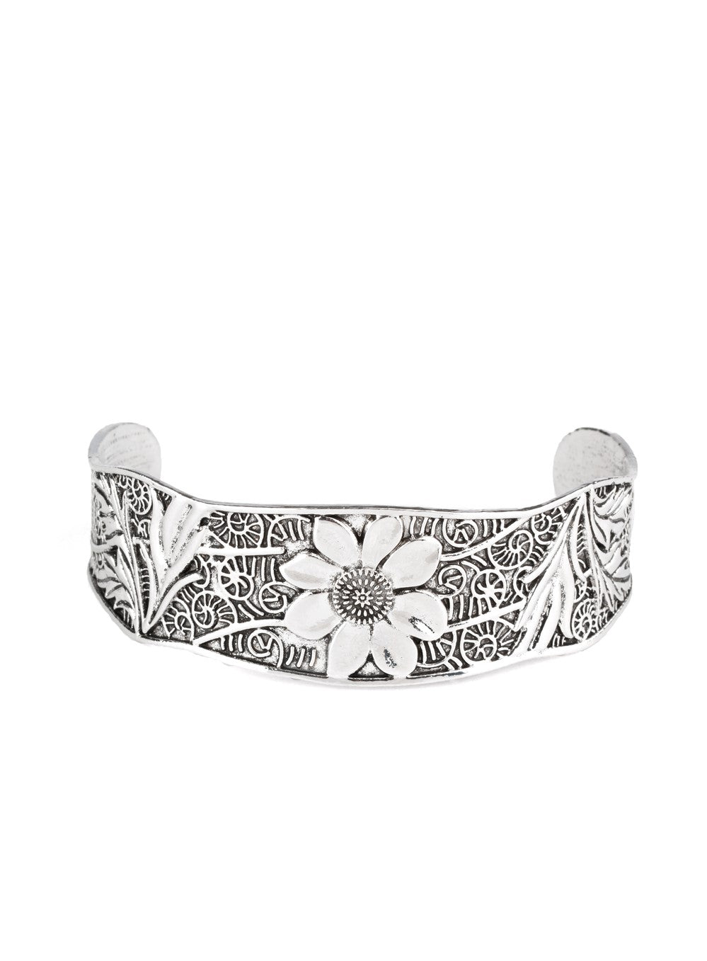 Daisy Paradise Silver Cuff Bracelet