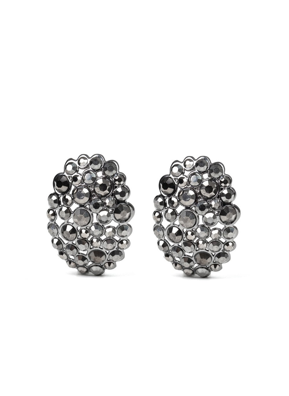 Daring Dazzle Black Post Earrings