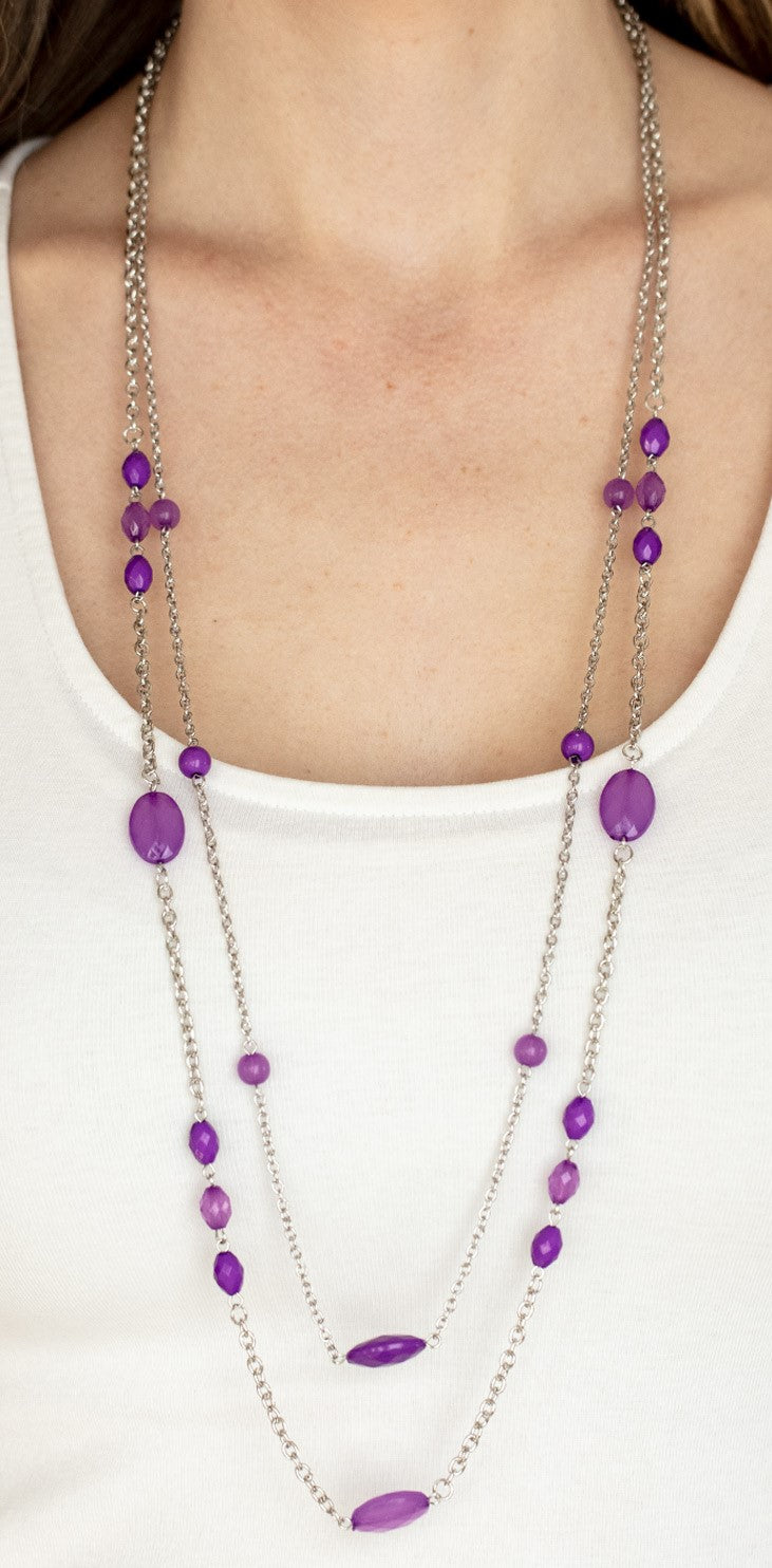 Day Trip Delights Purple Necklace