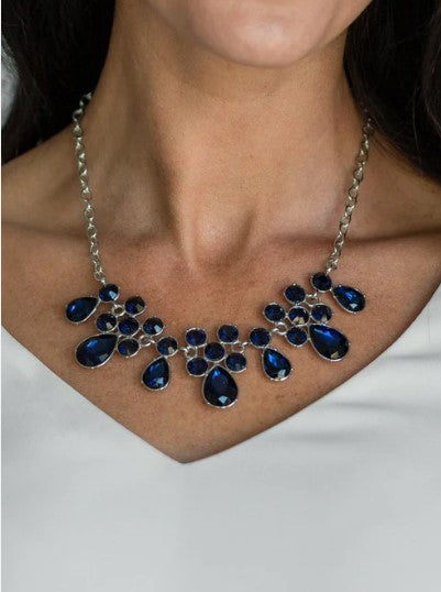 Debutante Drama Blue Necklace