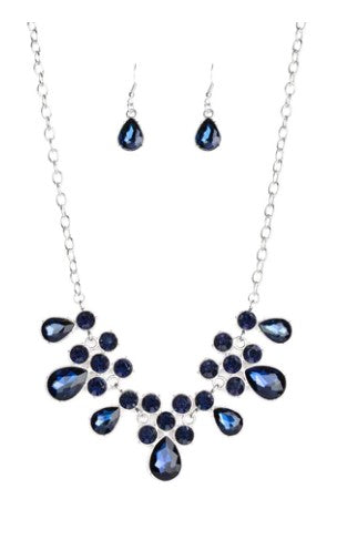 Debutante Drama Blue Necklace