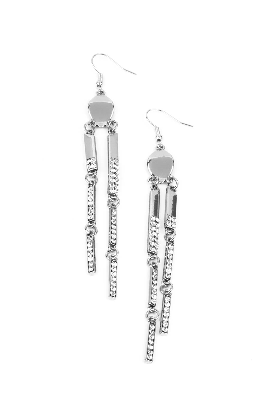 Defined Dazzle White Earrings