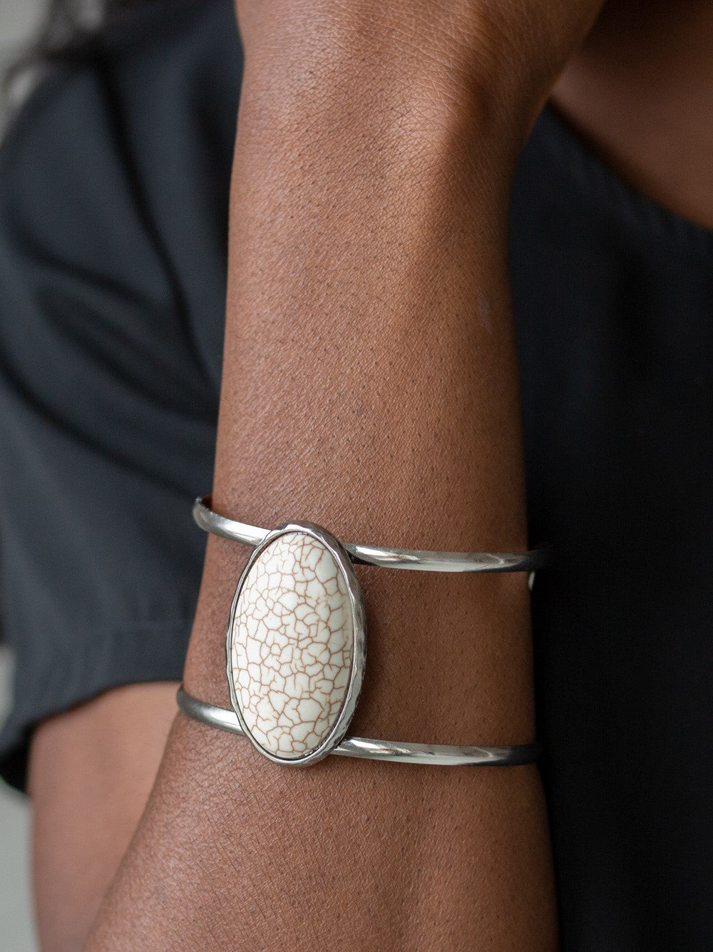 Desert Empress White Cuff Bracelet