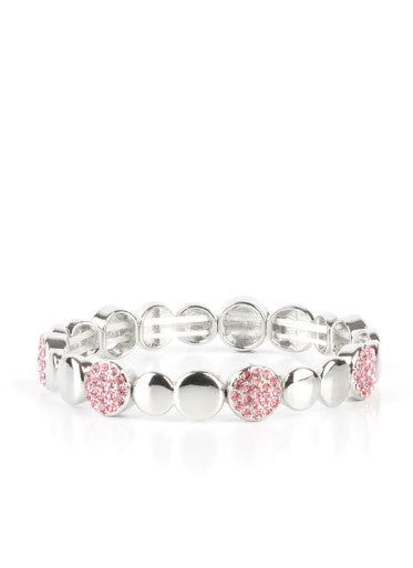 Dimensional Dazzle Pink Stretch Bracelet