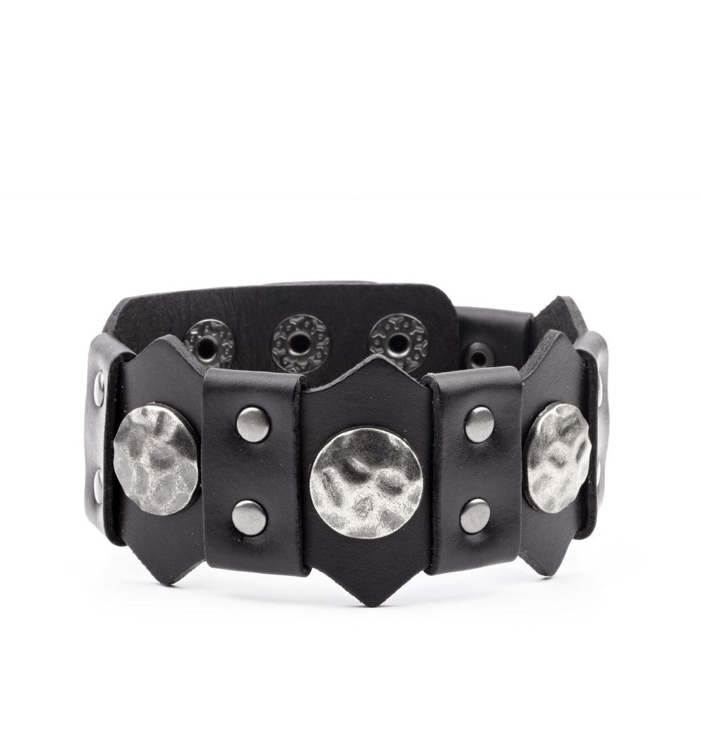 Electrified Edge Black Single Wrap Men's Bracelet