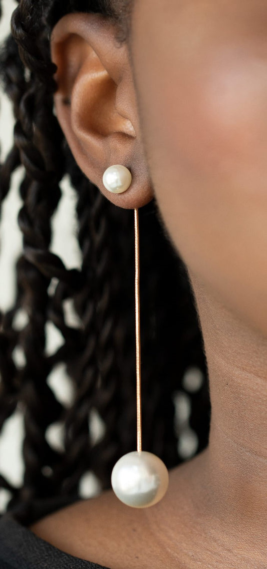 Extended Elegance Gold Earrings