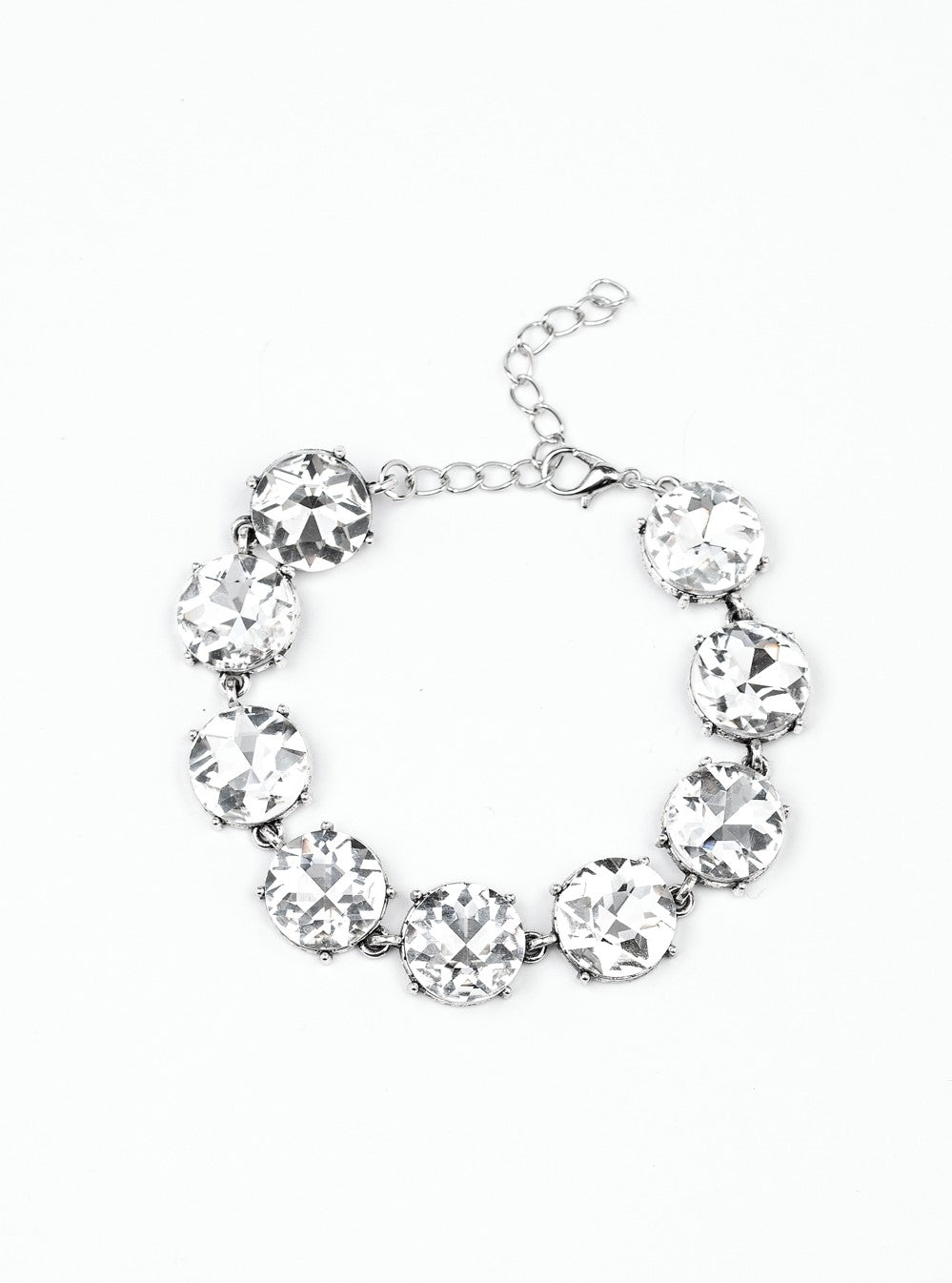 Fabulously Flashy White Bracelet