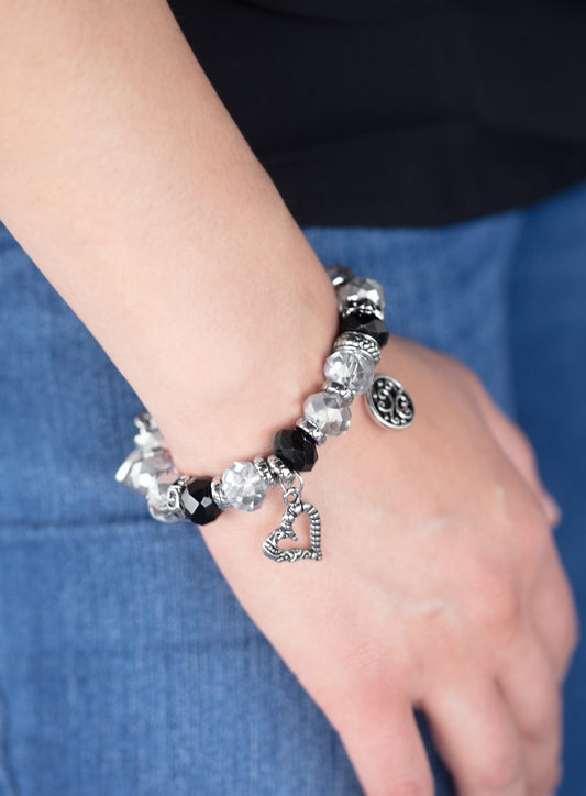 Fabulously Flirty Black Stretch Bracelet