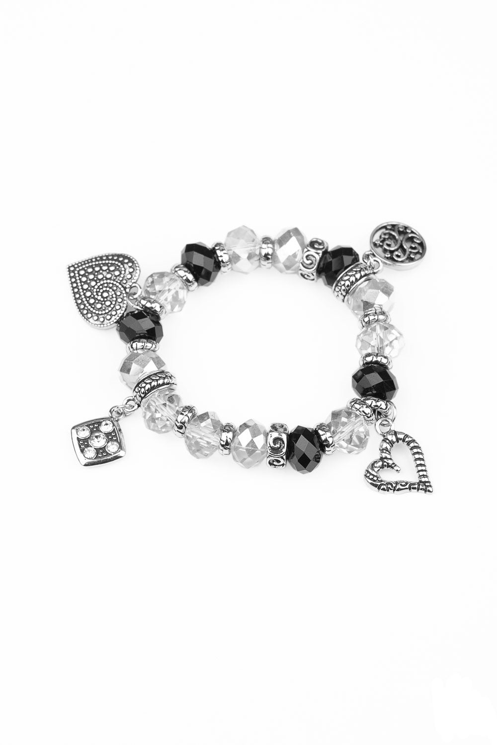 Fabulously Flirty Black Stretch Bracelet