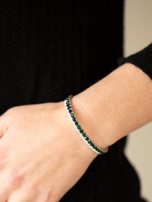 Fairytale Sparkle Green Flexible Cuff Bracelet