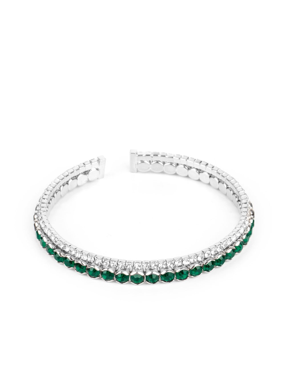 Fairytale Sparkle Green Flexible Cuff Bracelet