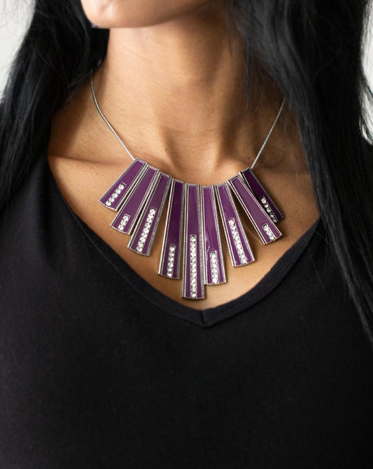 FAN-tastically Deco Purple Necklace