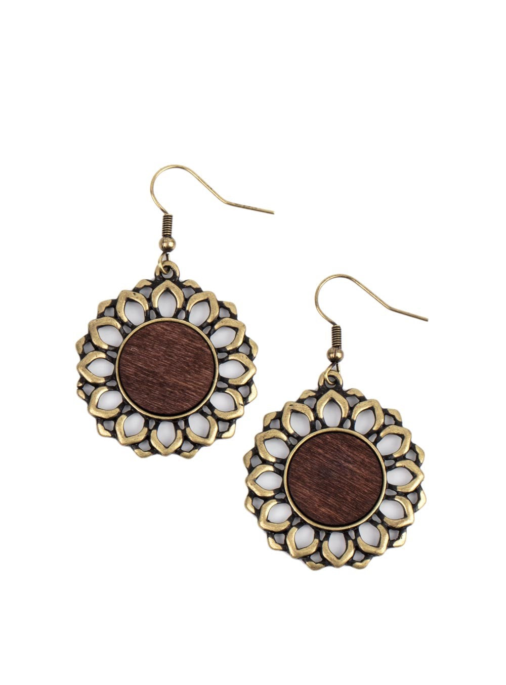 Farmhouse Fashionista Brass Earrings