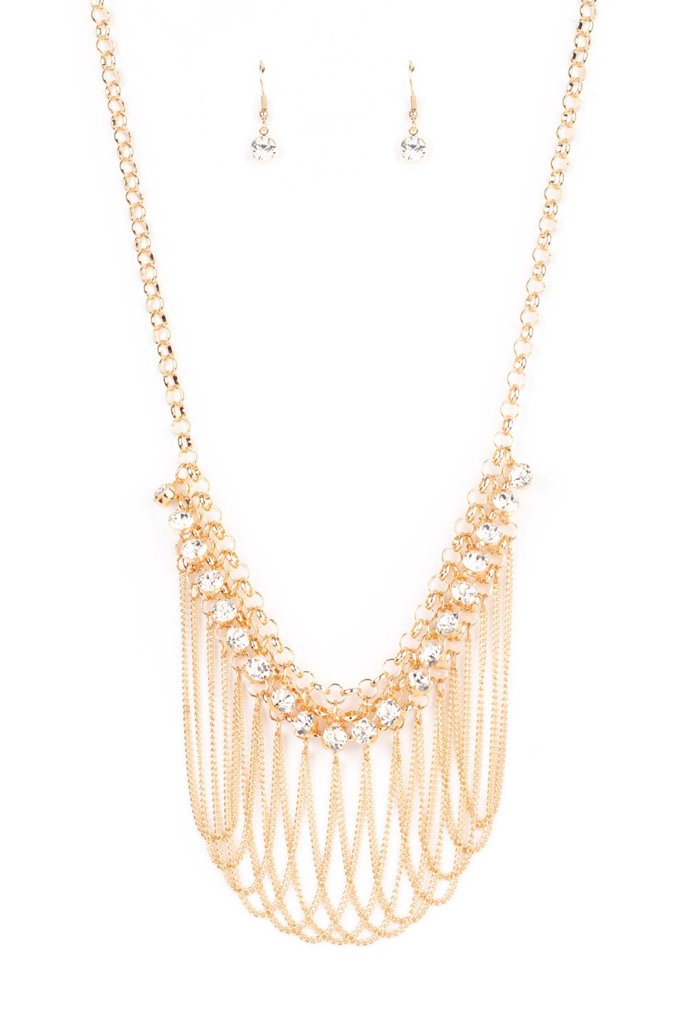 Flaunt Your Fringe Gold Necklace