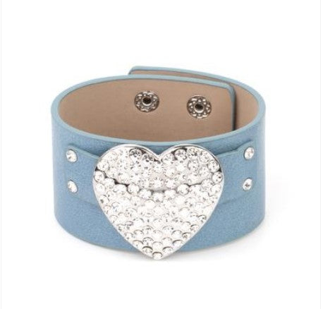 Flauntable Flirt Blue Urban Single Wrap Bracelet