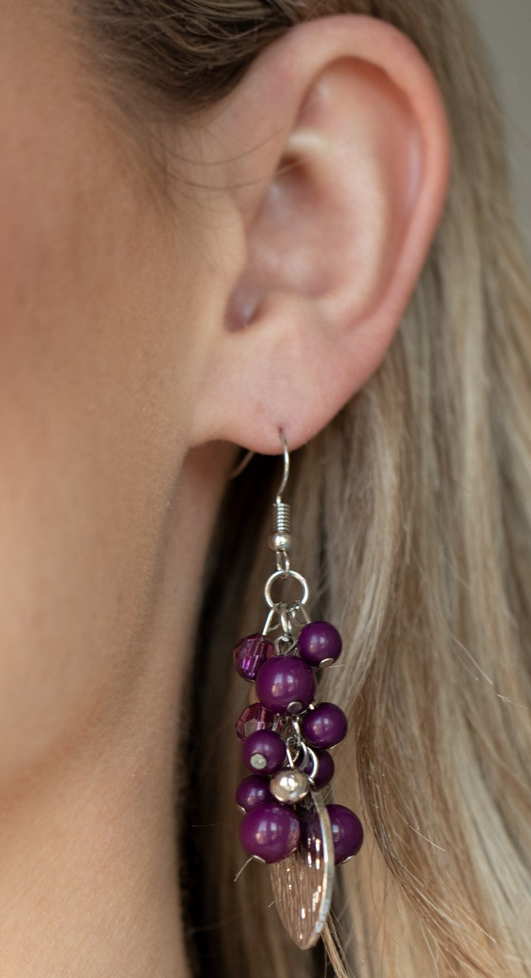 Fruity Finesse Purple Earrings