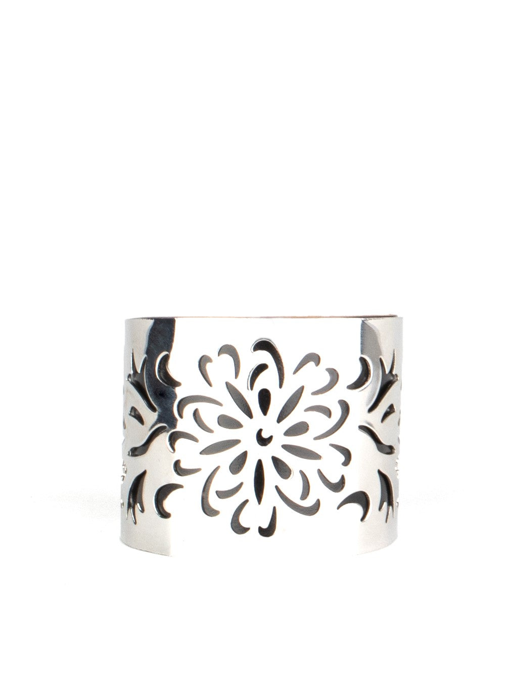 Get Your Bloom On Black Cuff Bracelet