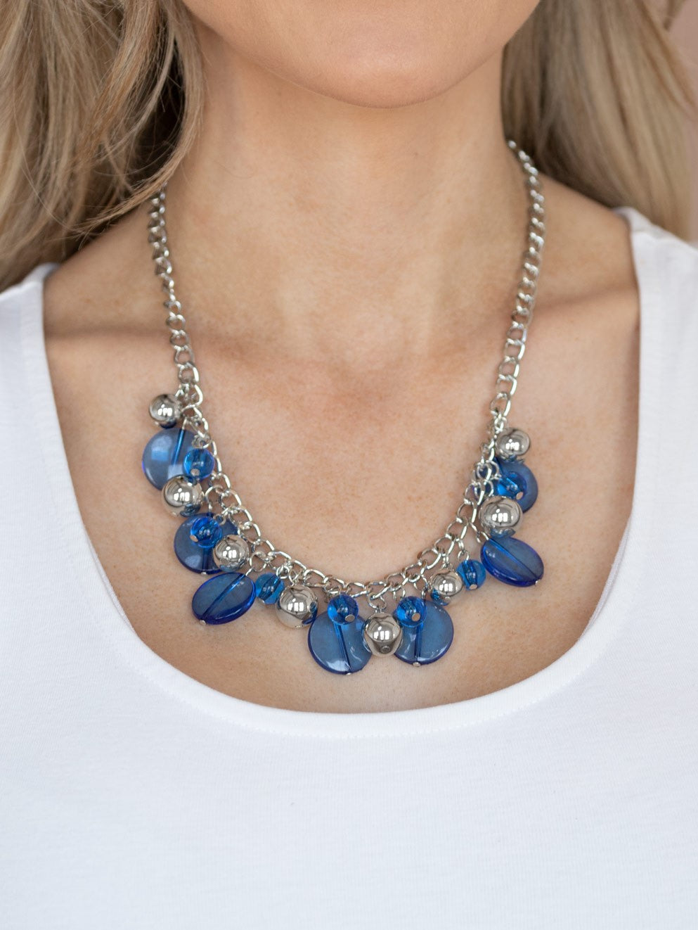 Gossip Glam Blue Necklace