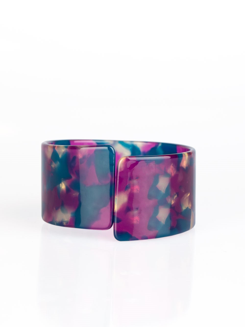 Groovy Vibes Multi-Colored Acrylic Cuff Bracelet