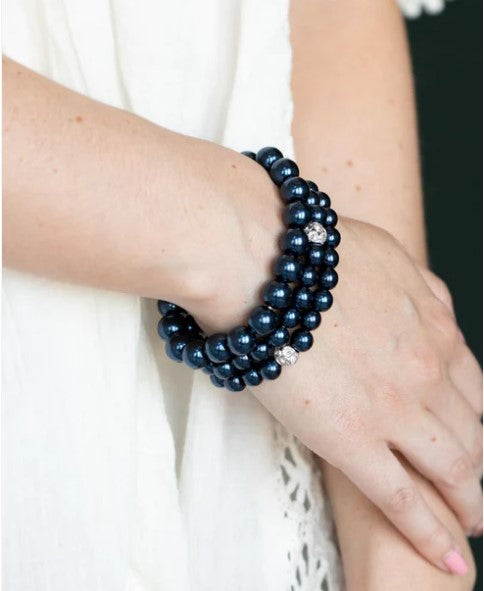 Here Comes The Heiress Blue Stretch Bracelet