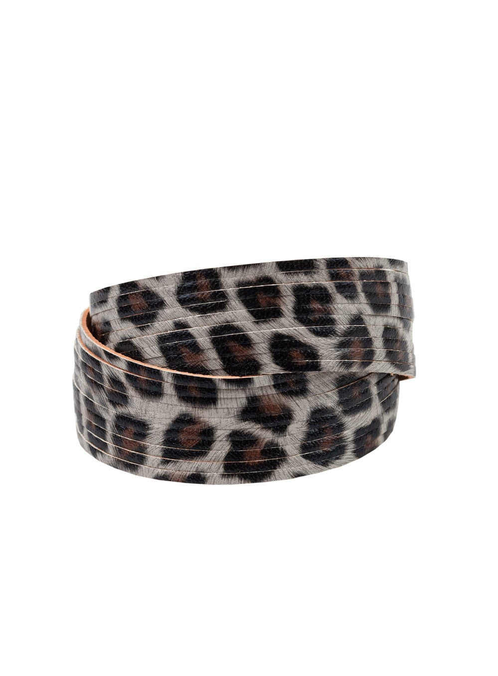 Hey GRRR-irl Silver Cheetah Print Single Wrap Bracelet