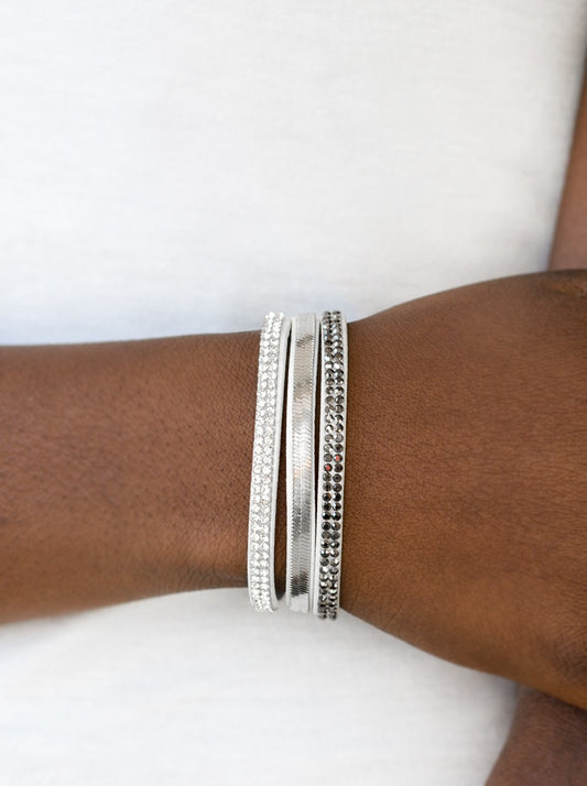 I Mean Business White Single Wrap Bracelet