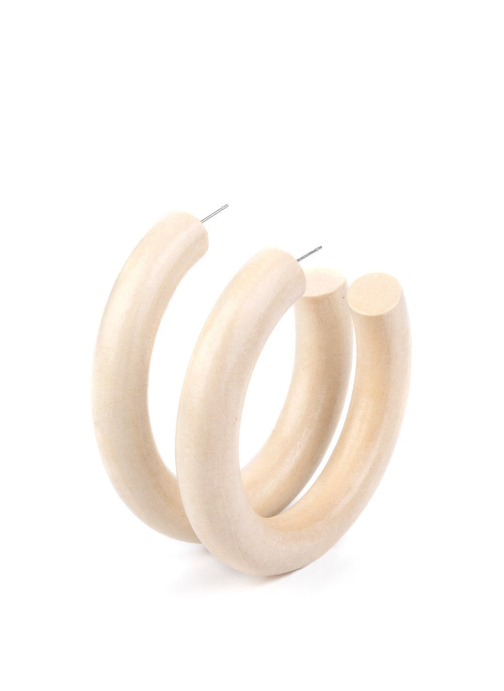 I WOOD Walk 500 Miles For You White Hoop Earrings