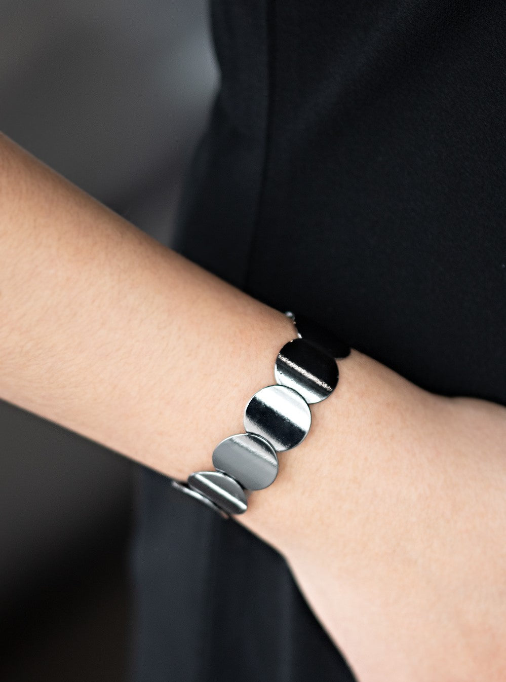 Industrial Influencer Black Stretch Bracelet