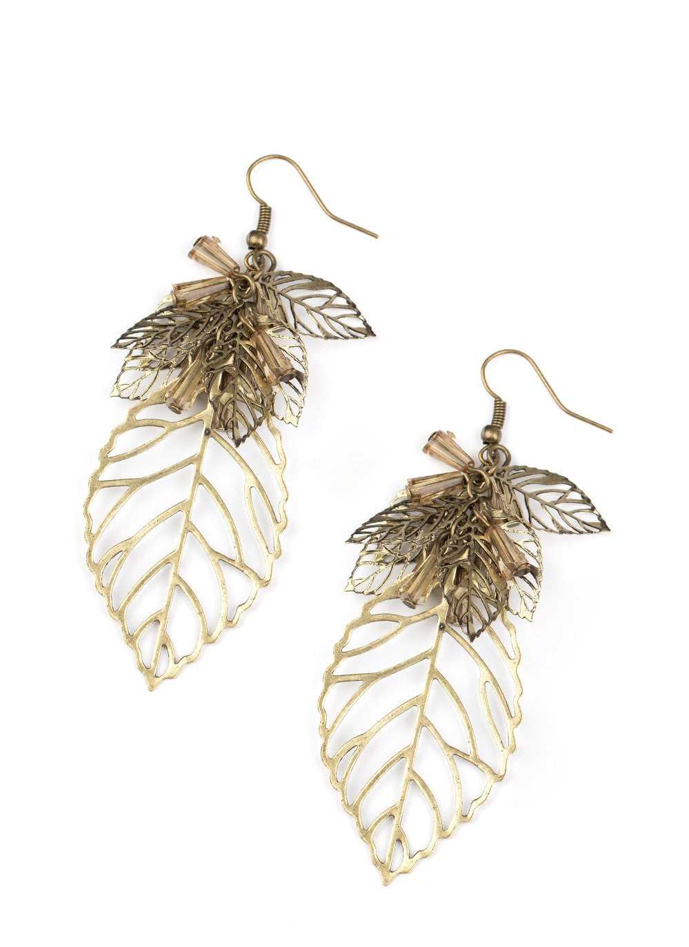 Instant Re-Leaf Brass Earrings