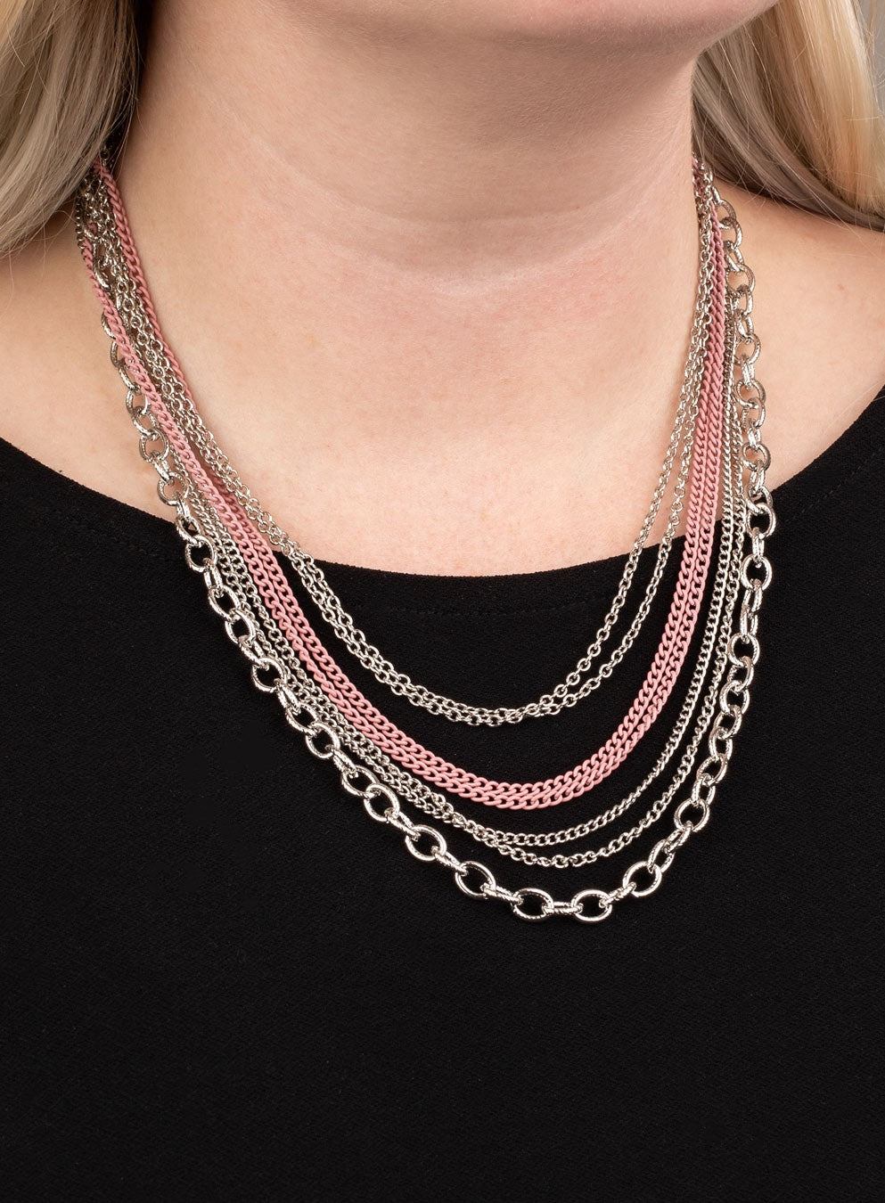 Intensely Industrial Pink Necklace