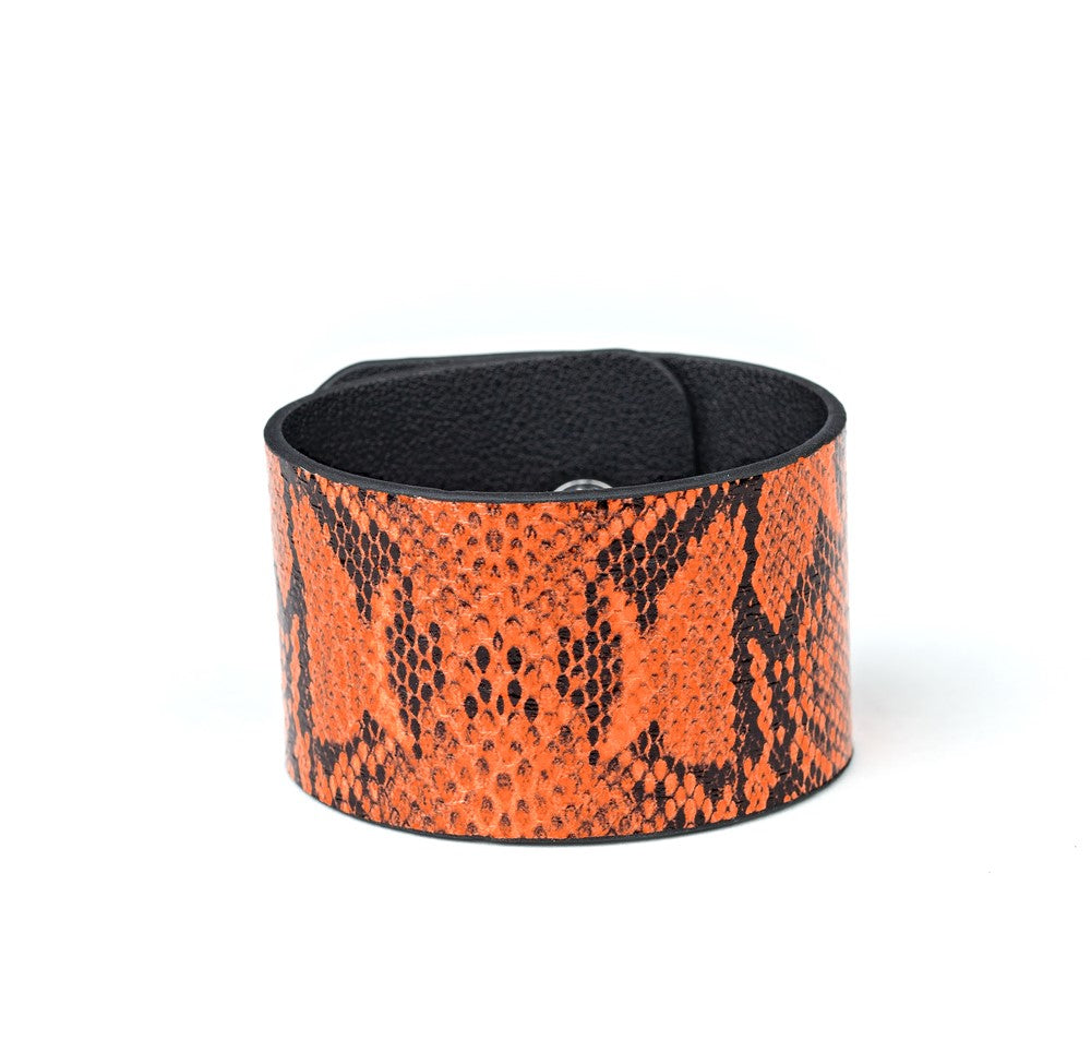 It's A Jungle Out There Orange Single Wrap Bracelet