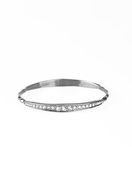 Just SPARKLE And Wave Black Bangle Bracelet