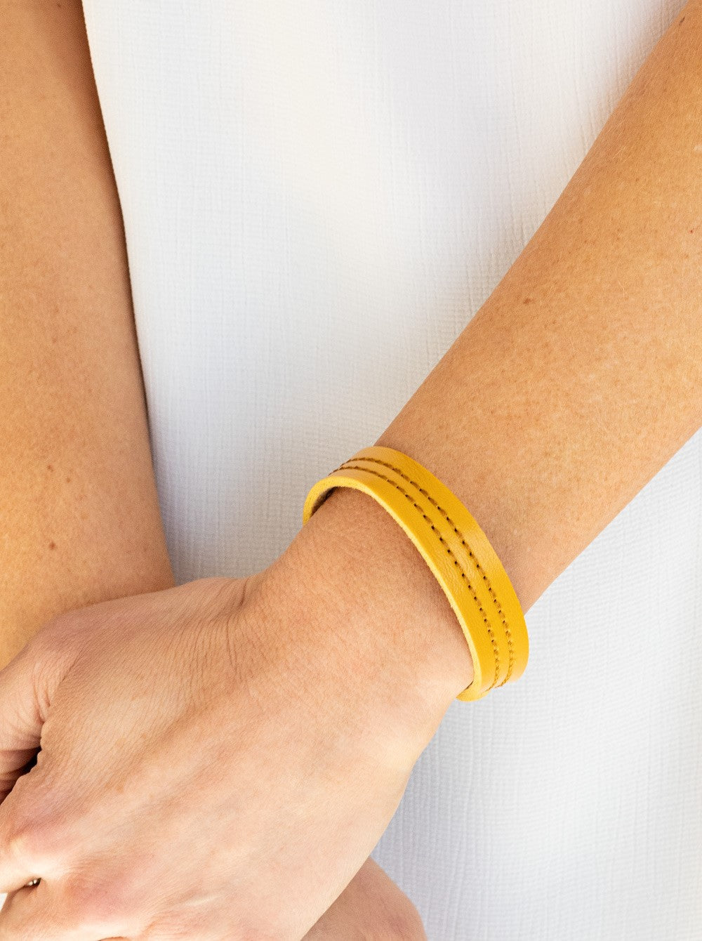 Life Is WANDER-ful Yellow Single Wrap Bracelet