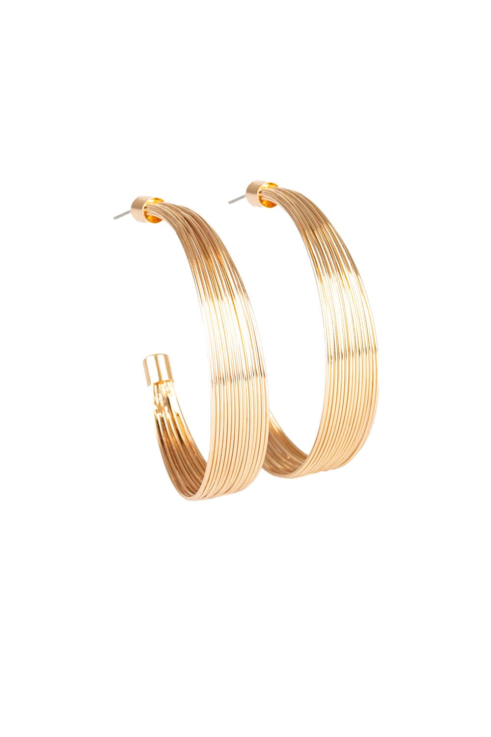 Live Wire Gold Hoop Earrings