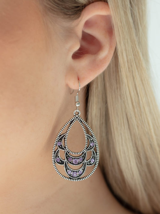 Malibu Macrame Purple Earrings