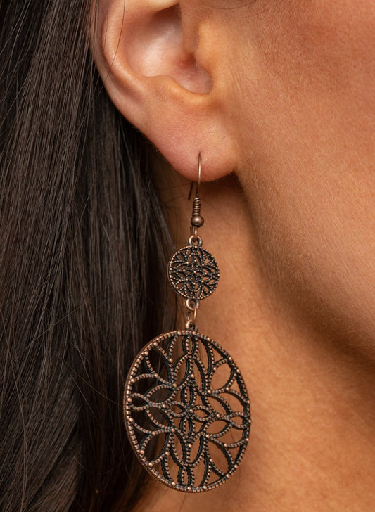 Mandala Eden Copper Earrings