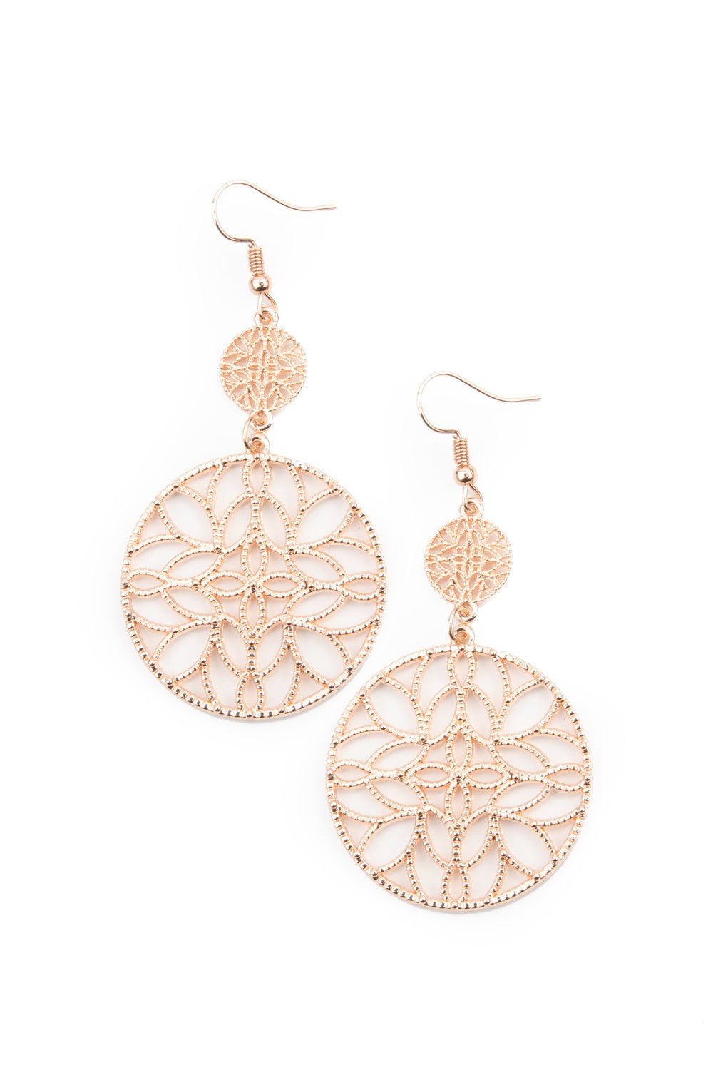 Mandala Eden Rose Gold Earrings