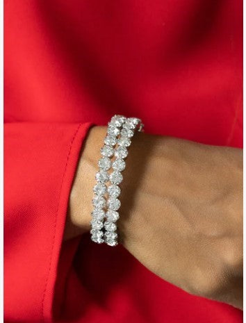 Megawatt Majesty White Cuff Bracelet