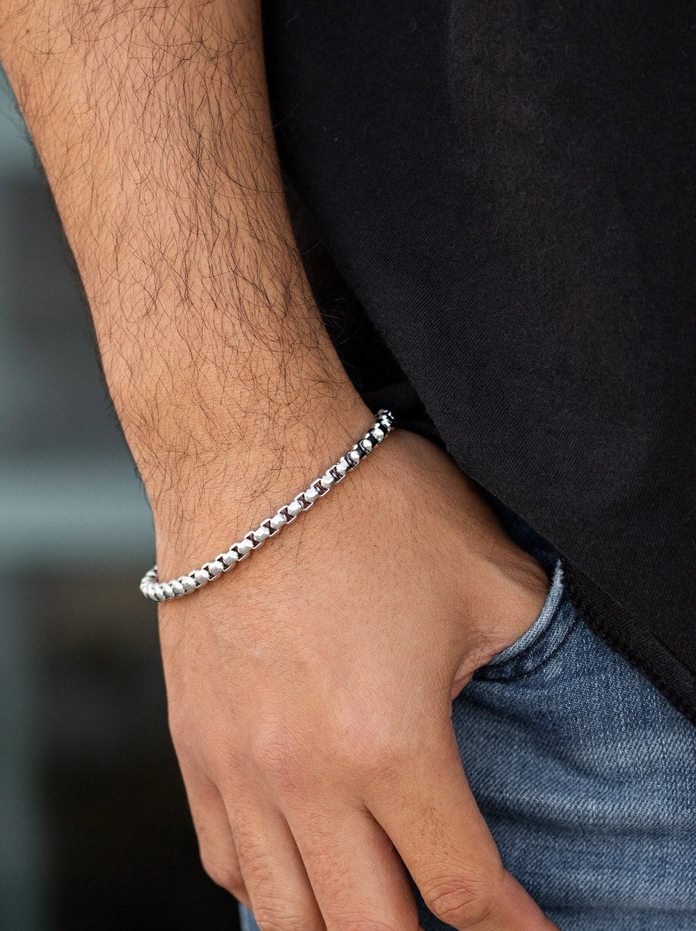 Metro Marathon Men's Silver Urban Bracelet