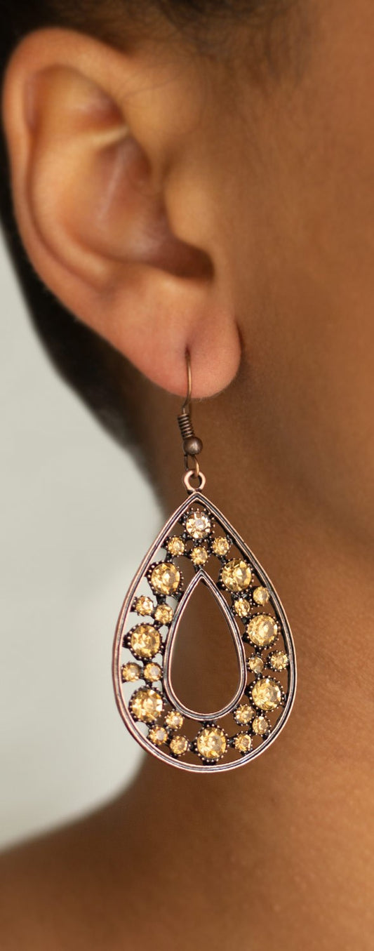 Midnight Magic Copper Earrings