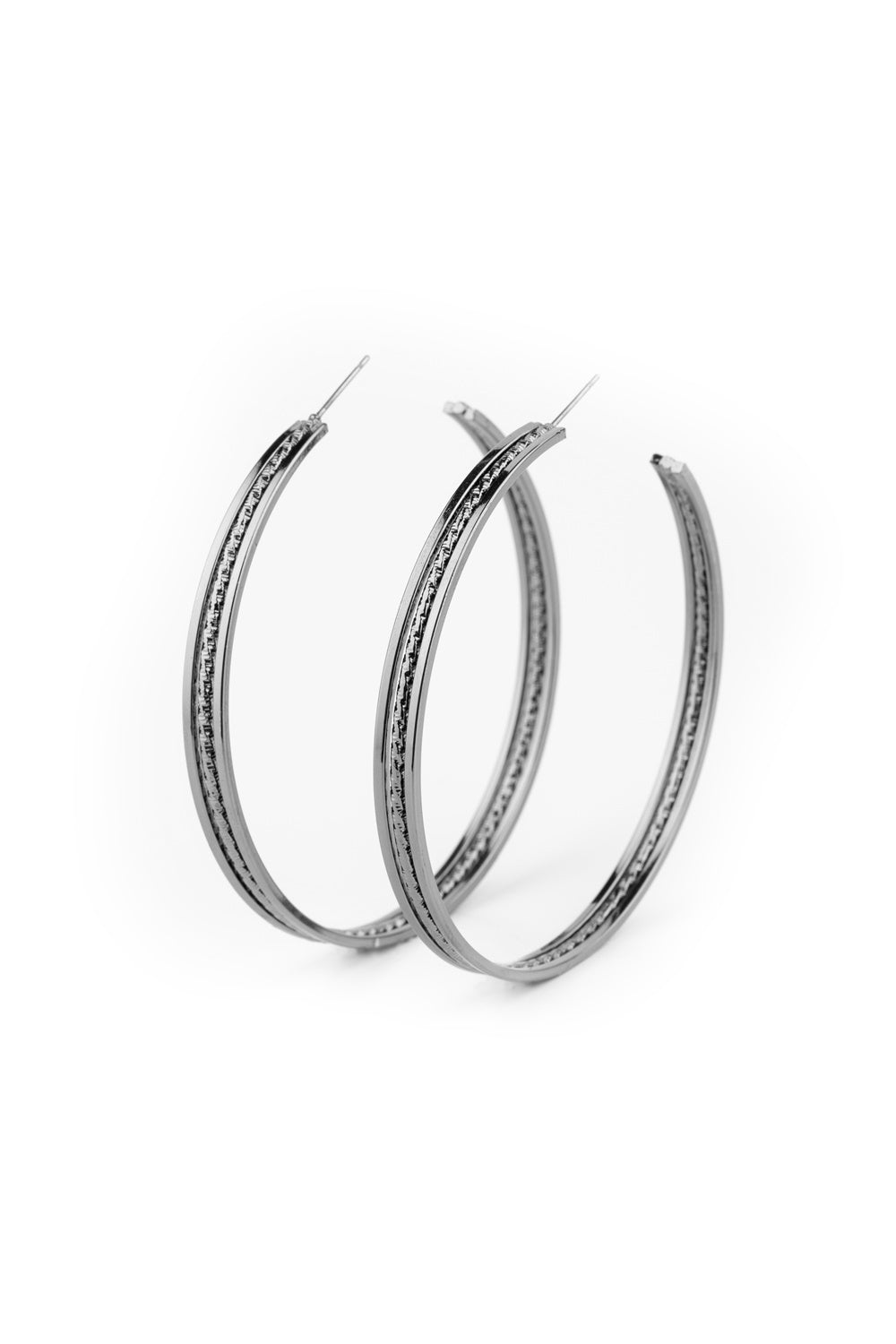 Midtown Marvel Black Hoop Earrings