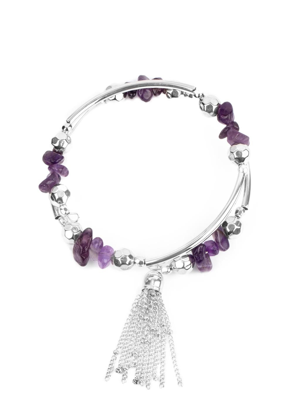 Mineral Mosaic Purple Infinity Bracelet