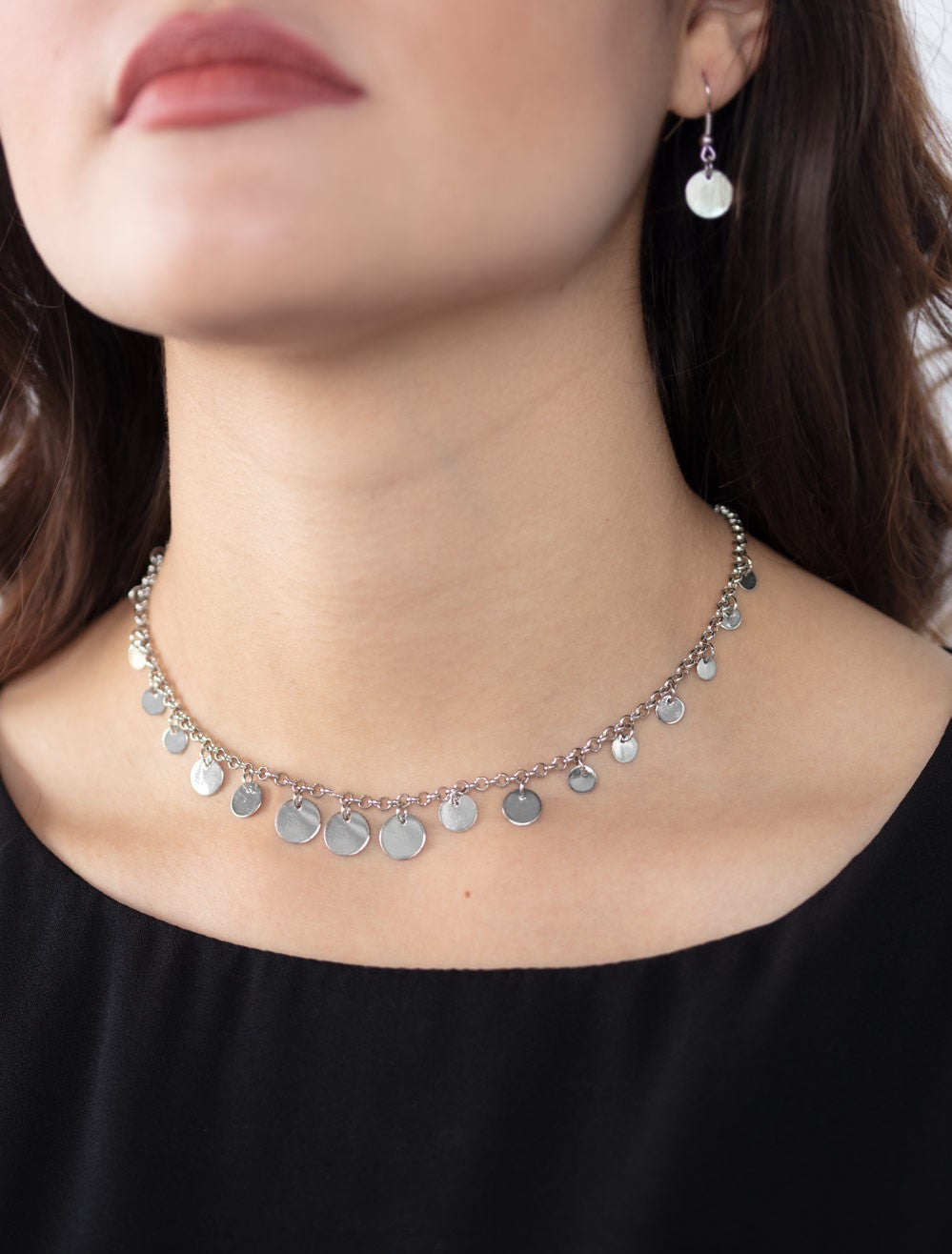 Minimal Magic Silver Choker Necklace