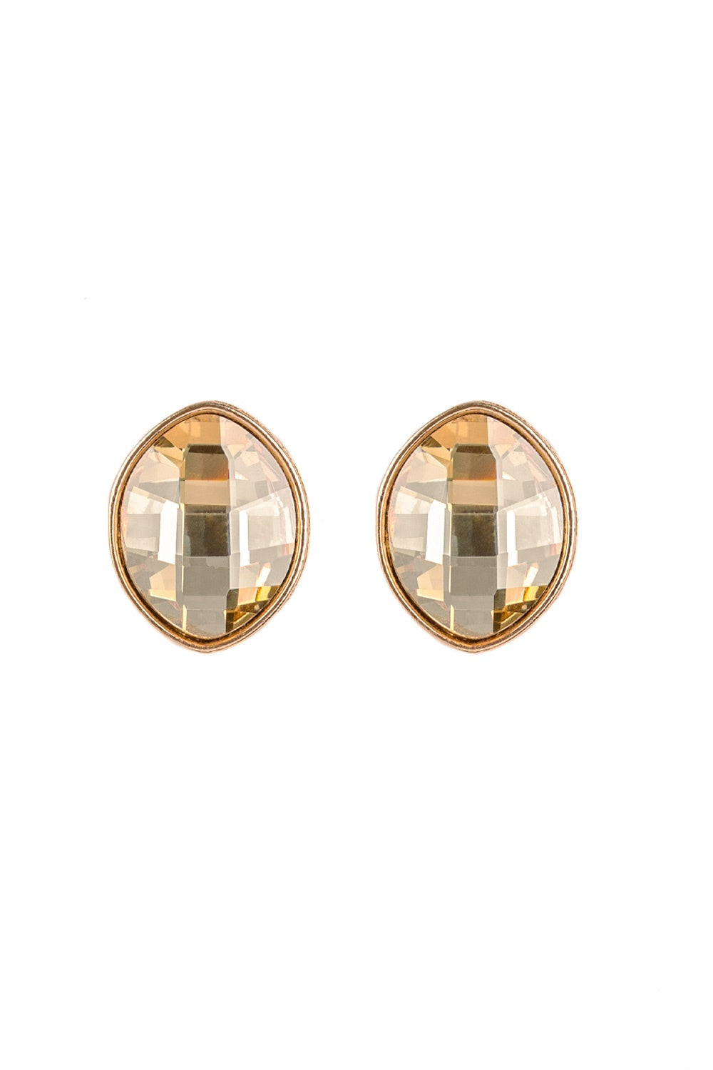 Movie Star Sparkle Gold Clip-On Earrings